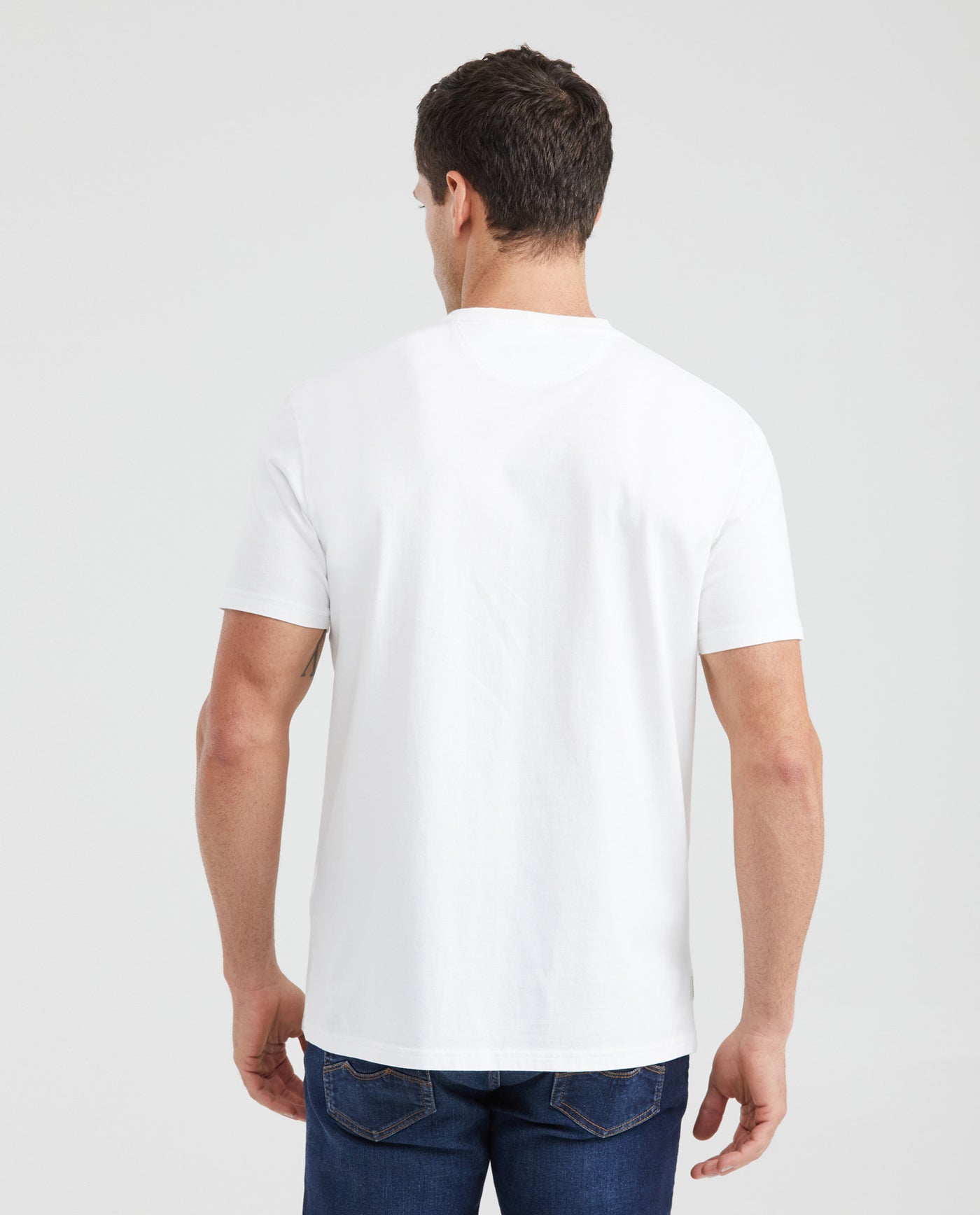 Men's Slim Fit Long Sleeve T-Shirt Embroidered Front Graphic 100% Cotton - 3