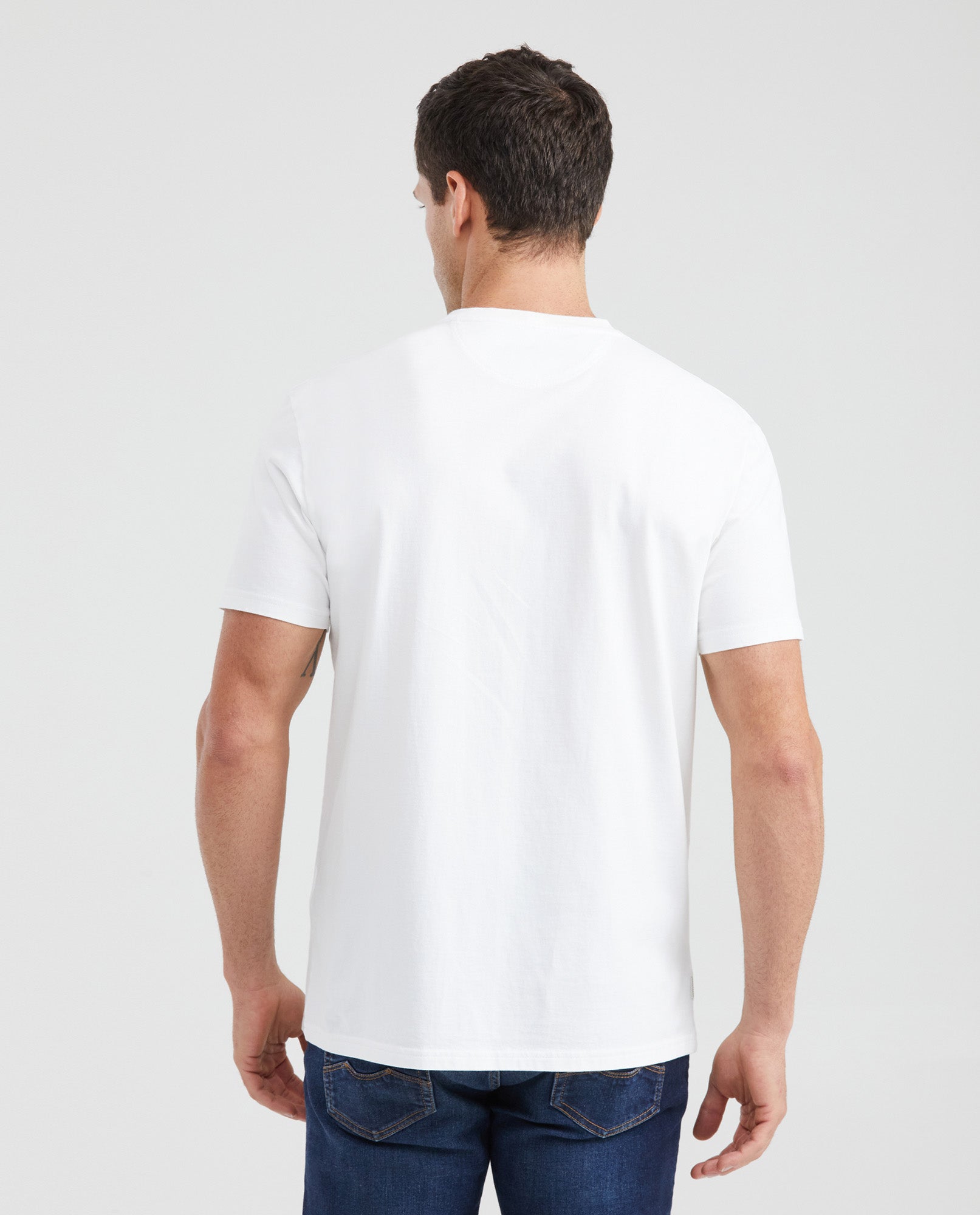 Men's Slim Fit Long Sleeve T-Shirt Embroidered Front Graphic 100% Cotton - 3