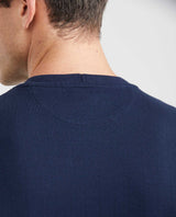 Men's Slim Fit T-Shirt Textured Fabric Duck Embroidery Knit Neck 100% Cotton - 5