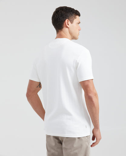 Men's Slim Fit Round Neck Knitted Simulation T-shirt - White - 4