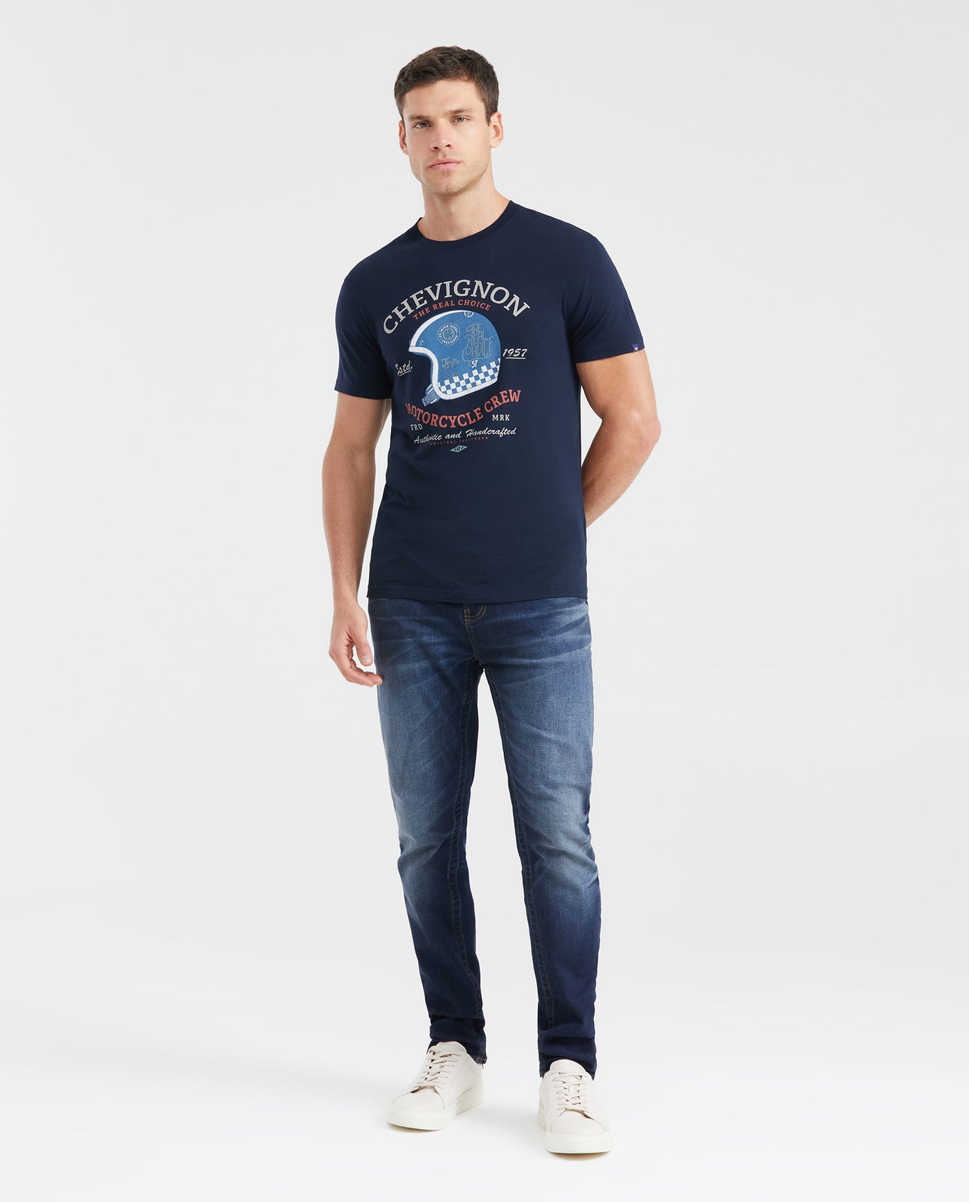 Men's Slim Fit Graphic T-Shirt Print Front Side Details 100% Cotton - 6