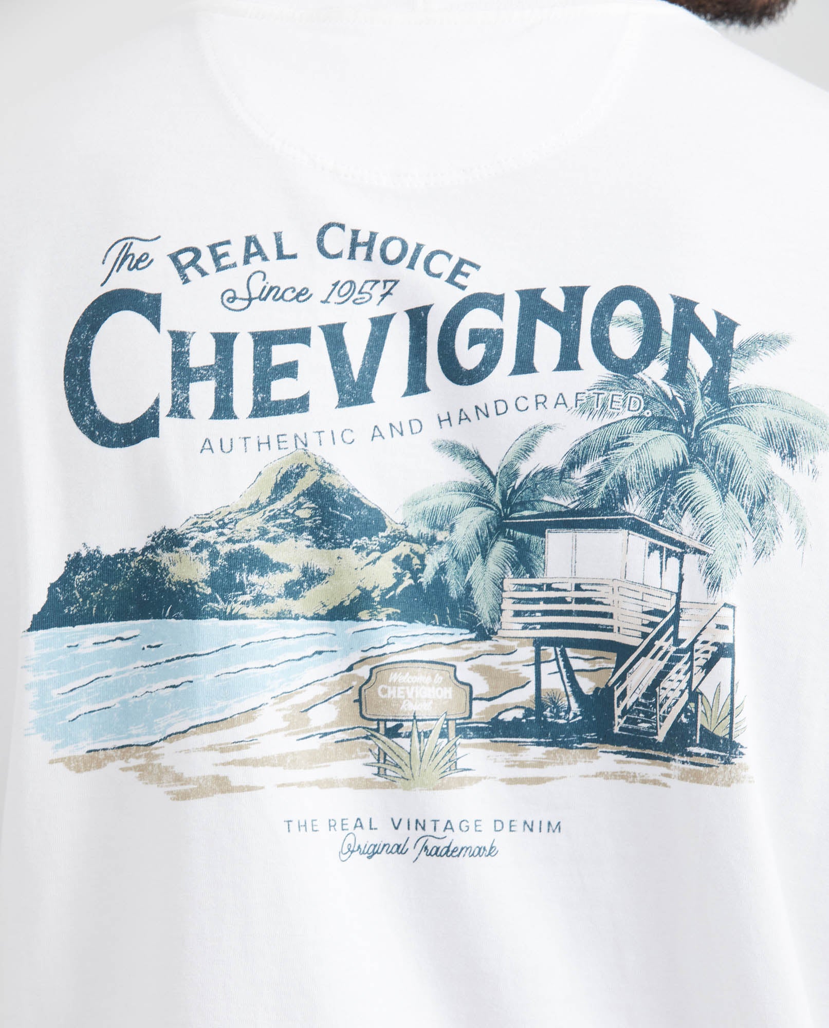 Men's Classic Fit Graphic T-Shirt Localized Front-Back Print in Cotton - 5