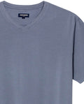Mens T-Shirt Slim Fit Short Sleeve V-Neck Cotton Vibrant Embroidered Duck Heart Point - Blue 63_641H000_AZU184215_8