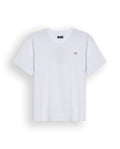 Mens T-Shirt Slim Fit Short Sleeve V-Neck Cotton Vibrant Embroidered Duck Heart Point - White 63_641H000_BLA110601_3