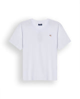 Mens T-Shirt Slim Fit Short Sleeve V-Neck Cotton Vibrant Embroidered Duck Heart Point - White 63_641H000_BLA110601_3