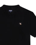 Mens T-Shirt Slim Fit Short Sleeve V-Neck Cotton Vibrant Embroidered Duck Heart Point - Black 63_641H000_NEG194007_8