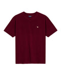 Mens T-Shirt Slim Fit Short Sleeve V-Neck Cotton Vibrant Embroidered Duck Heart Point - Red 63_641H000_ROJ191522_3
