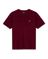 Mens T-Shirt Slim Fit Short Sleeve V-Neck Cotton Vibrant Embroidered Duck Heart Point - Red 63_641H000_ROJ191522_3