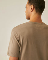 Mens T-Shirt Slim Fit Short Sleeve V-Neck Cotton Vibrant Embroidered Duck Heart Point - Green 63_641H000_VER170619_7