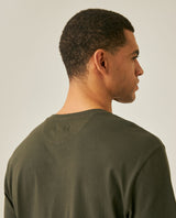 Mens T-Shirt Slim Fit Short Sleeve V-Neck Cotton Vibrant Embroidered Duck Heart Point - Green 63_641H000_VER190414_7
