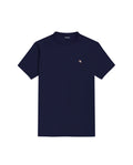 Mens T-Shirt Slim Fit Short Sleeve Crewneck Cotton Vibrant Embroidered Duck Heart Point Chest - Blue 63_641H001_AZU194011_3