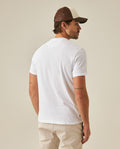Mens T-Shirt Slim Fit Short Sleeve Crewneck Cotton Vibrant Embroidered Duck Heart Point Chest - White 63_641H001_BLA110601_6