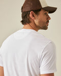 Mens T-Shirt Slim Fit Short Sleeve Crewneck Cotton Vibrant Embroidered Duck Heart Point Chest - White 63_641H001_BLA110601_7