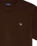 Mens T-Shirt Slim Fit Short Sleeve Crewneck Cotton Vibrant Embroidered Duck Heart Point Chest - Brown 63_641H001_CAF191016_8