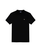 Mens T-Shirt Slim Fit Short Sleeve Crewneck Cotton Vibrant Embroidered Duck Heart Point Chest - Black 63_641H001_NEG194007_0