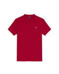 Mens T-Shirt Slim Fit Short Sleeve Crewneck Cotton Vibrant Embroidered Duck Heart Point Chest - Red 63_641H001_ROJ191863_3