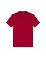 Mens T-Shirt Slim Fit Short Sleeve Crewneck Cotton Vibrant Embroidered Duck Heart Point Chest - Red 63_641H001_ROJ191863_3