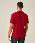 Mens T-Shirt Slim Fit Short Sleeve Crewneck Cotton Vibrant Embroidered Duck Heart Point Chest - Red 63_641H001_ROJ191863_6