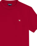 Mens T-Shirt Slim Fit Short Sleeve Crewneck Cotton Vibrant Embroidered Duck Heart Point Chest - Red 63_641H001_ROJ191863_8