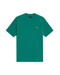 Mens T-Shirt Slim Fit Short Sleeve Crewneck Cotton Vibrant Embroidered Duck Heart Point Chest - Green 63_641H001_VER185424_3