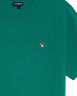 Mens T-Shirt Slim Fit Short Sleeve Crewneck Cotton Vibrant Embroidered Duck Heart Point Chest - Green 63_641H001_VER185424_8