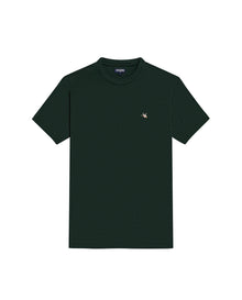 Mens T-Shirt Slim Fit Short Sleeve Crewneck Cotton Vibrant Embroidered Duck Heart Point Chest - Green 63_641H001_VER195406_3