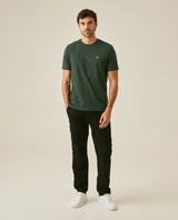Mens T-Shirt Slim Fit Short Sleeve Crewneck Cotton Vibrant Embroidered Duck Heart Point Chest - Green 63_641H001_VER195406_4