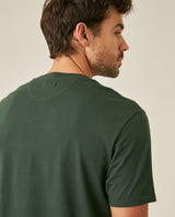 Mens T-Shirt Slim Fit Short Sleeve Crewneck Cotton Vibrant Embroidered Duck Heart Point Chest - Green 63_641H001_VER195406_7