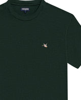 Mens T-Shirt Slim Fit Short Sleeve Crewneck Cotton Vibrant Embroidered Duck Heart Point Chest - Green 63_641H001_VER195406_8