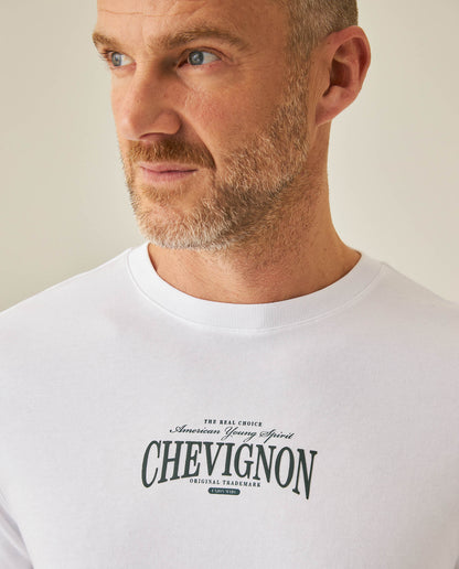 Mens T-Shirt Slim Fit Short Sleeve Cotton Polyester High Density Graphic Center Print Tactile Relief - White 63_641H002_BLA110601_5