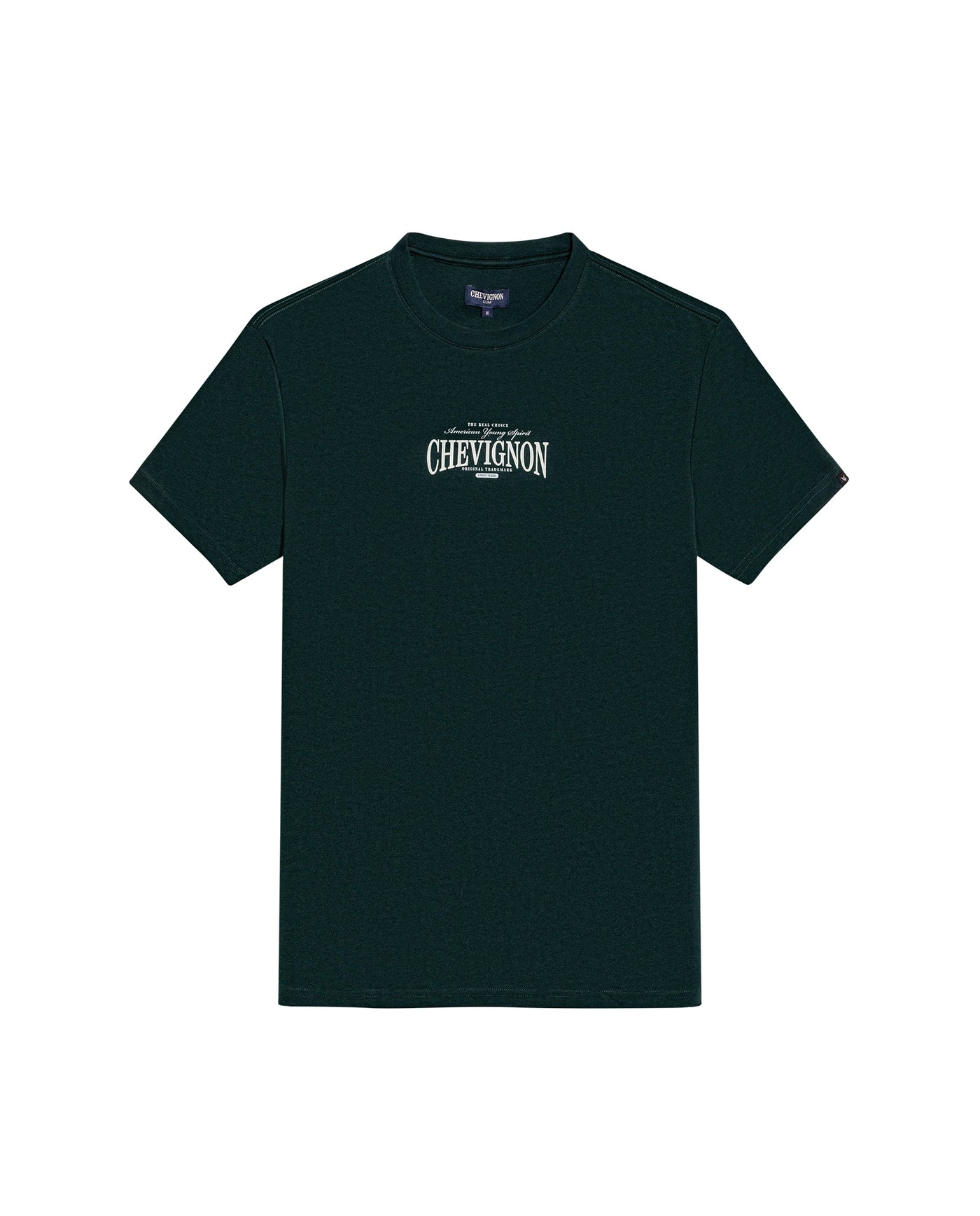 Mens T-Shirt Slim Fit Short Sleeve Cotton Polyester High Density Graphic Center Print Tactile Relief - Dark Green 63_641H002_VER195406_3