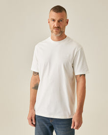 Mens T-Shirt Classic Fit Short Sleeve Cotton Elastane Piqué-Honeycomb Fabric Localized Graphic Red Vent Details - Raw 63_641H003_CRU110606_0