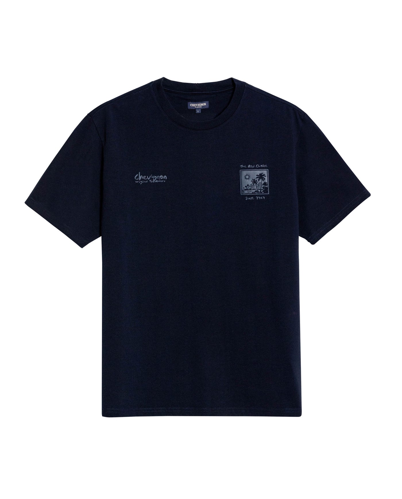 Mens T-Shirt Classic Fit Short Sleeve Cotton Jersey Polonia Front Back Graphics Heavy Rib Collar - Blue 63_641H005_AZU193924_3