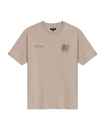 Mens T-Shirt Classic Fit Short Sleeve Cotton Jersey Polonia Front Back Graphics Heavy Rib Collar - Gray 63_641H005_GRI171107_3