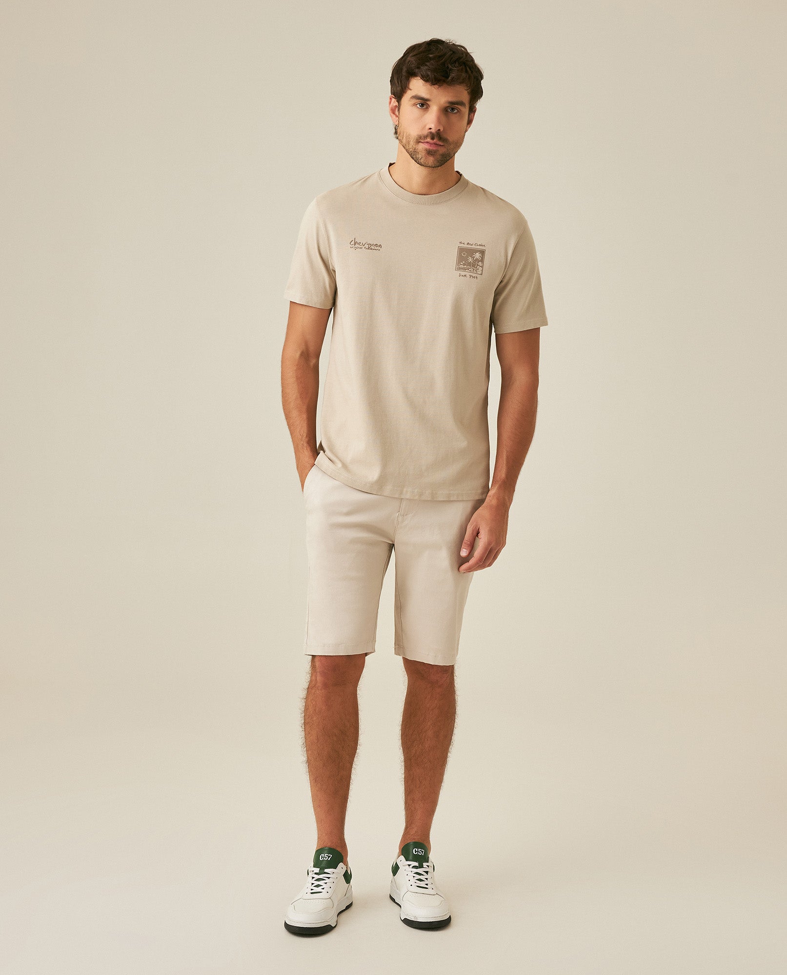 Mens T-Shirt Classic Fit Short Sleeve Cotton Jersey Polonia Front Back Graphics Heavy Rib Collar - Gray 63_641H005_GRI171107_4