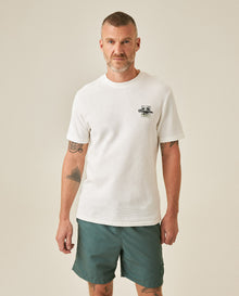 Mens T-Shirt Slim Fit Short Sleeve Cotton Polyester Waffle Texture Chest Embroidery Overlay Label - Raw 63_641H006_CRU110606_0