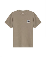 Mens T-Shirt Slim Fit Short Sleeve Cotton Polyester Waffle Texture Chest Embroidery Overlay Label - Green 63_641H006_VER170619_3