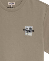 Mens T-Shirt Slim Fit Short Sleeve Cotton Polyester Waffle Texture Chest Embroidery Overlay Label - Green 63_641H006_VER170619_8