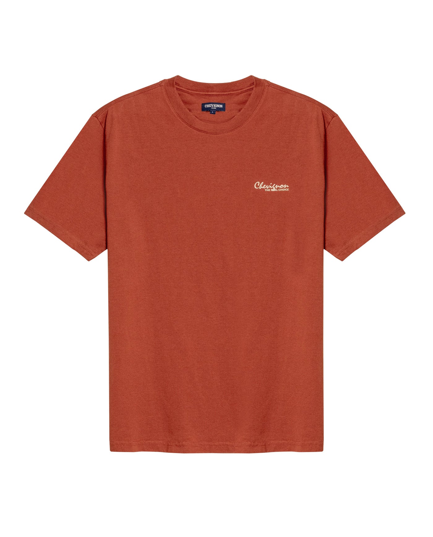 Mens T-Shirt Slim Fit Short Sleeve Cotton Jersey Medium Weight Front Graphic Back Superprint - Brown 63_641H007_CAF191245_3