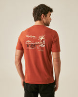 Mens T-Shirt Slim Fit Short Sleeve Cotton Jersey Medium Weight Front Graphic Back Superprint - Brown 63_641H007_CAF191245_6