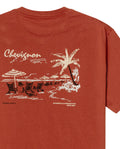 Mens T-Shirt Slim Fit Short Sleeve Cotton Jersey Medium Weight Front Graphic Back Superprint - Brown 63_641H007_CAF191245_8