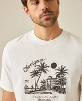 Mens T-Shirt Classic Fit Short Sleeve Cotton Jersey Medium Weight Heavy Rib Collar Mixed Front Graphics - Raw 63_641H008_CRU110606_5