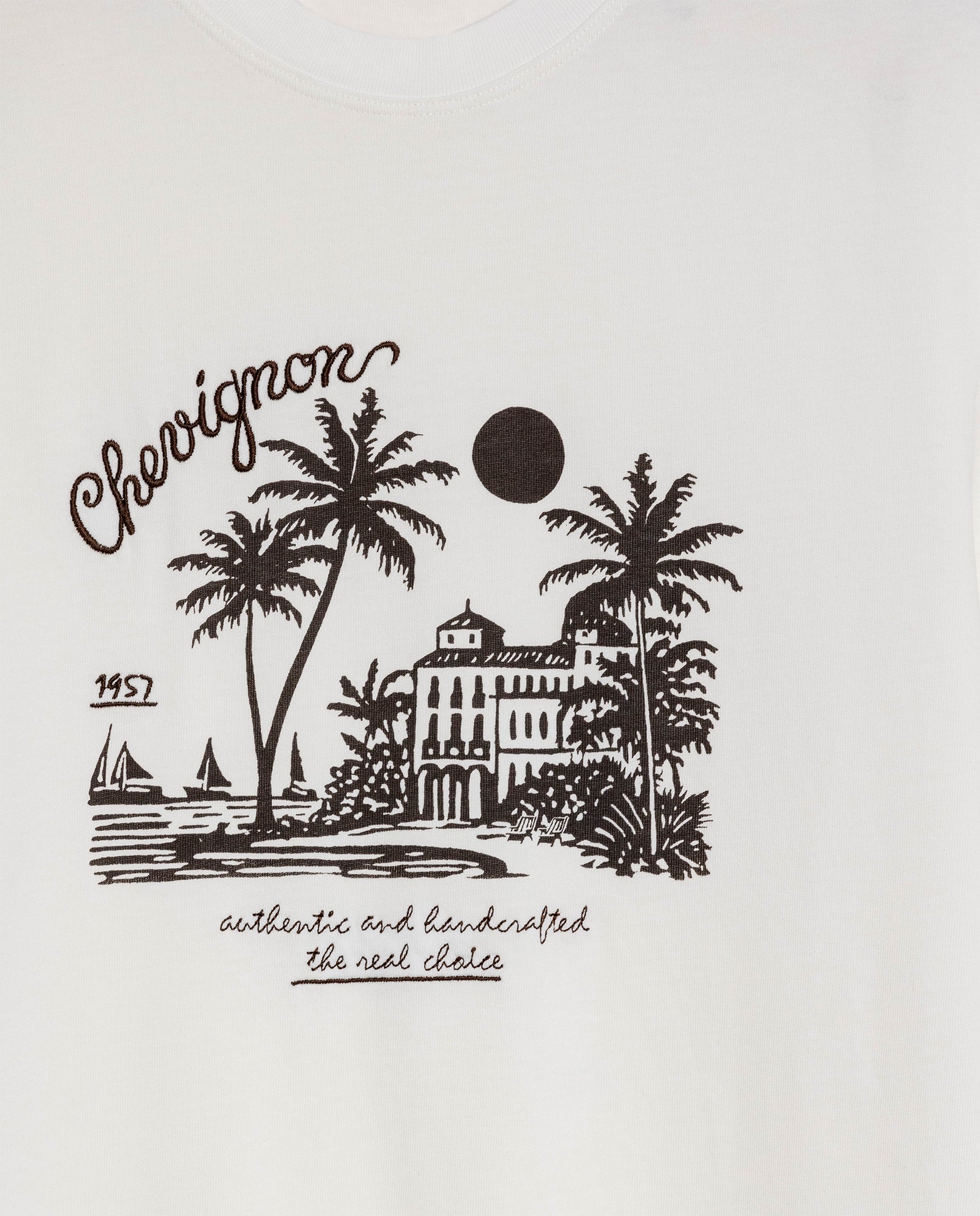 Mens T-Shirt Classic Fit Short Sleeve Cotton Jersey Medium Weight Heavy Rib Collar Mixed Front Graphics - Raw 63_641H008_CRU110606_8