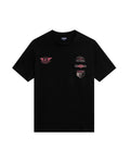 Mens T-Shirt Classic Fit Short Sleeve Cotton Jersey Normalized Patch-Style Graphics - Black 63_641H009_NEG194007_3