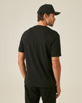 Mens T-Shirt Classic Fit Short Sleeve Cotton Jersey Normalized Patch-Style Graphics - Black 63_641H009_NEG194007_6