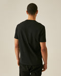 Mens T-Shirt Slim Fit Short Sleeve Cotton Jersey Heavy Mini Central High Density Graphic - Black 63_641H010_NEG194007_6