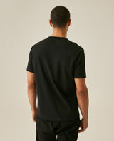 Mens T-Shirt Slim Fit Short Sleeve Cotton Jersey Heavy Mini Central High Density Graphic - Black 63_641H010_NEG194007_6