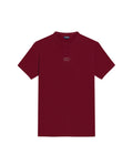 Mens T-Shirt Slim Fit Short Sleeve Cotton Jersey Heavy Mini Central High Density Graphic - Red 63_641H010_ROJ191522_3