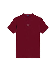 Mens T-Shirt Slim Fit Short Sleeve Cotton Jersey Heavy Mini Central High Density Graphic - Red 63_641H010_ROJ191522_3