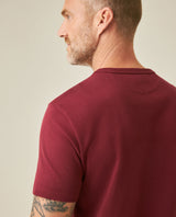 Mens T-Shirt Slim Fit Short Sleeve Cotton Jersey Heavy Mini Central High Density Graphic - Red 63_641H010_ROJ191522_7